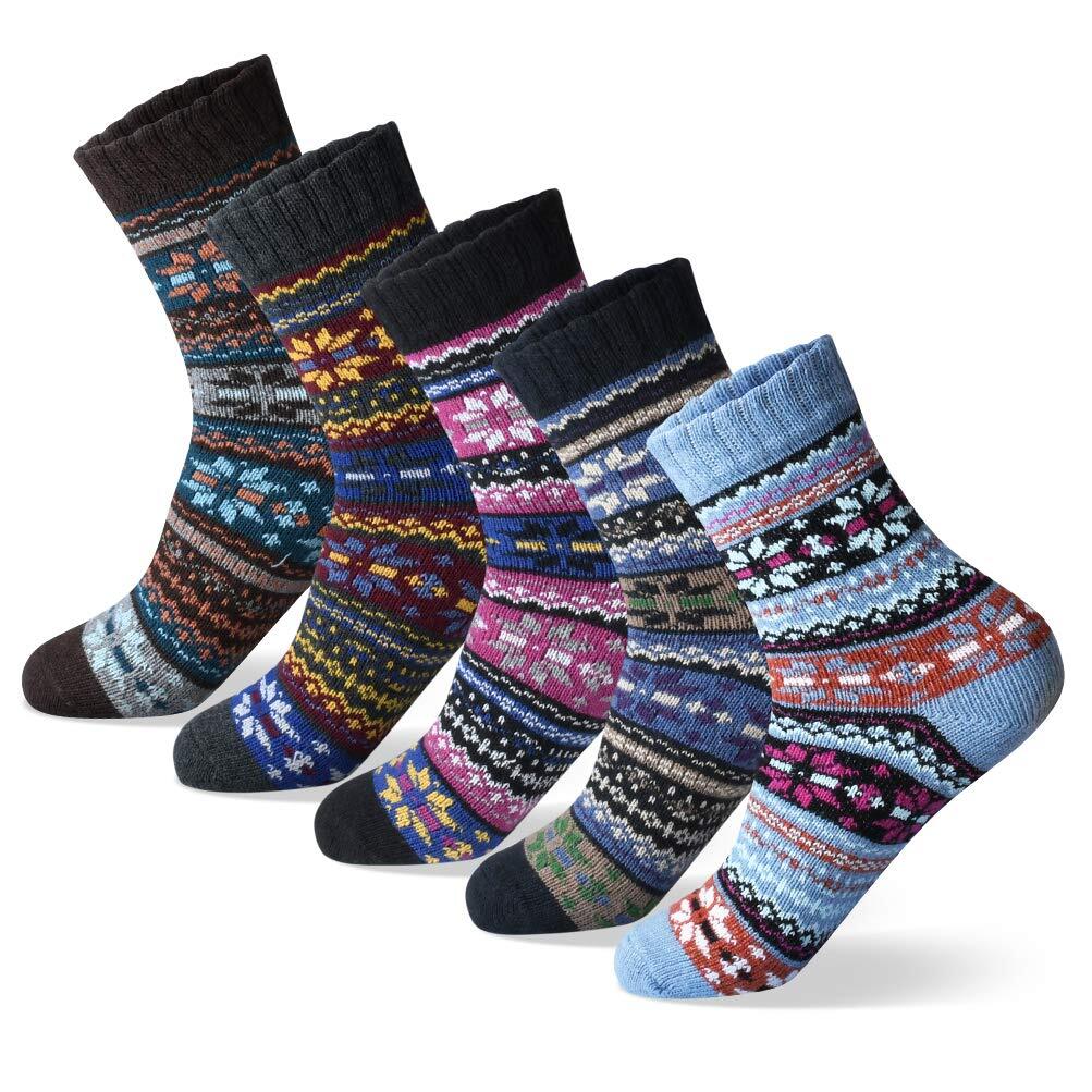 Womens Wool Socks - Christmas Gifts for Women - Thick Cozy Winter Socks for W...