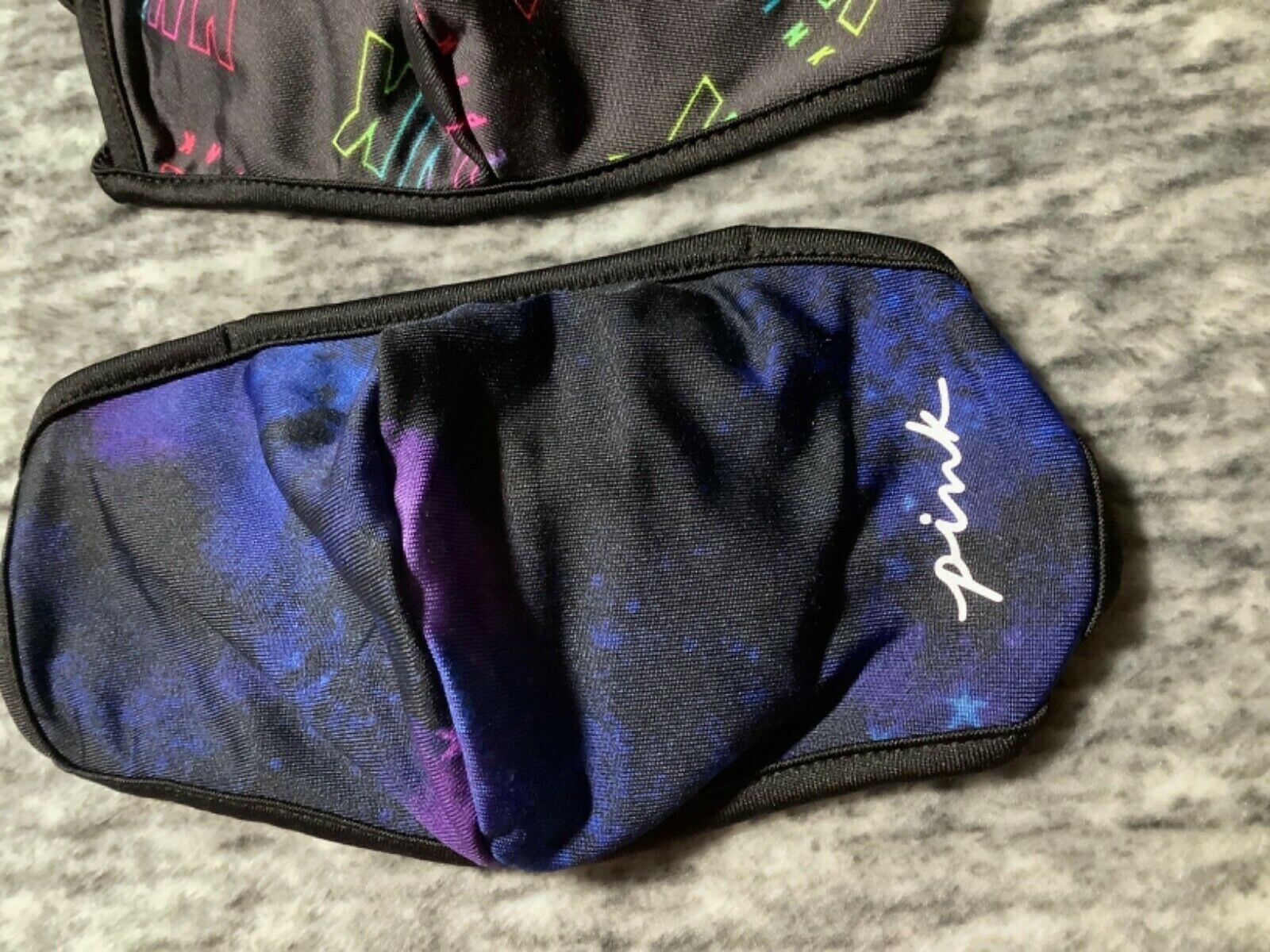 Victoria's Secret Pink 3 Pack Washable Wired Adjustable Galaxy Ombre Logo NIP