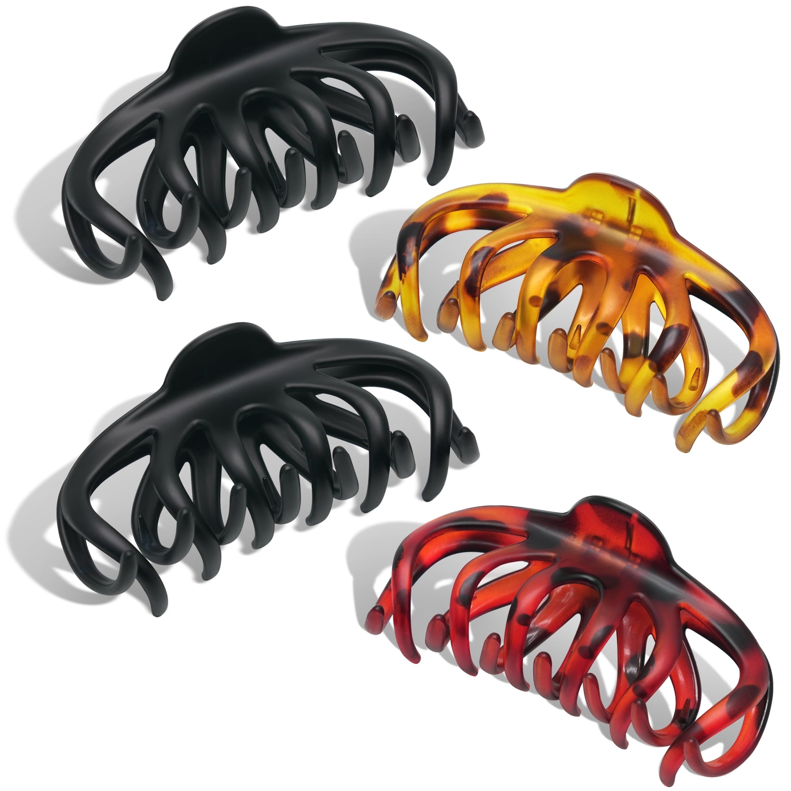 Hair Clips for Women, 4.3 Inch Jumbo Octopus Matte Nonslip Large Hair Claw clips