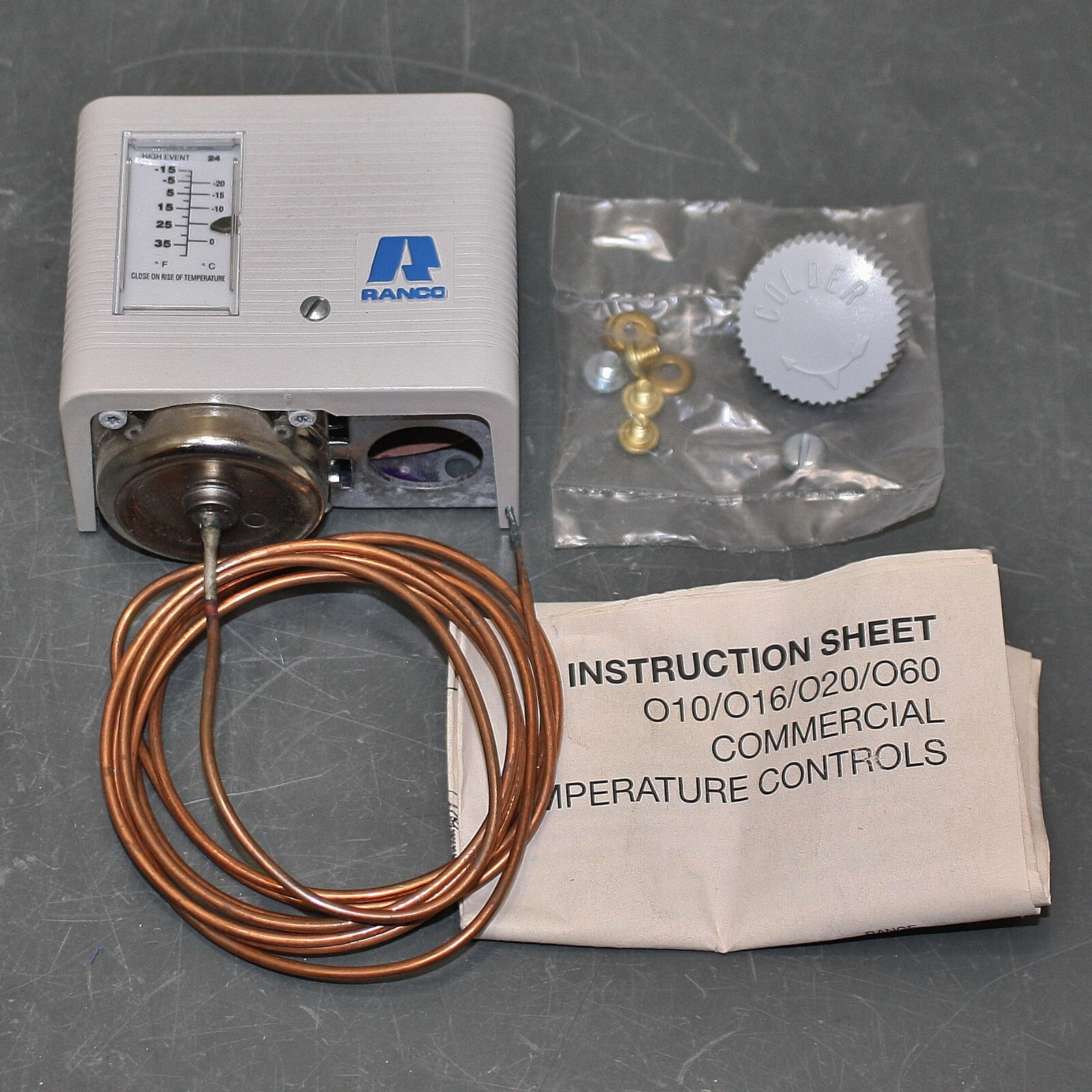 Ranco Soft Ice Cream Machine Temp Control O16-588, SPST, Freezer Thermostat