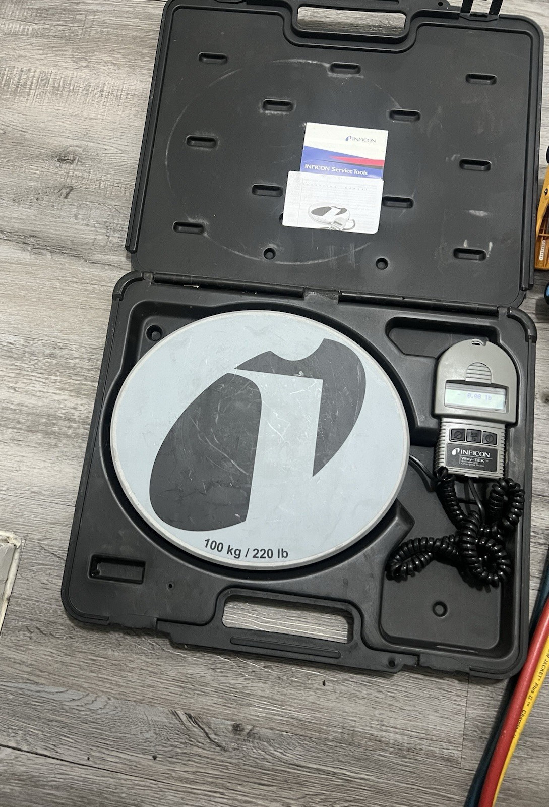 Inficon Wey-TEK Digital Refrigerant Charging Scale 100 kg / 220 lb w/ Case