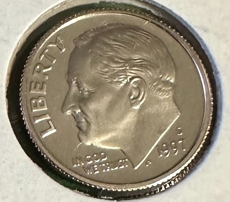 1997-S  **PROOF**  ROOSEVELT DIME - NICE COIN - IN 2 X 2 - L@@K AT PICTURES!!!!!