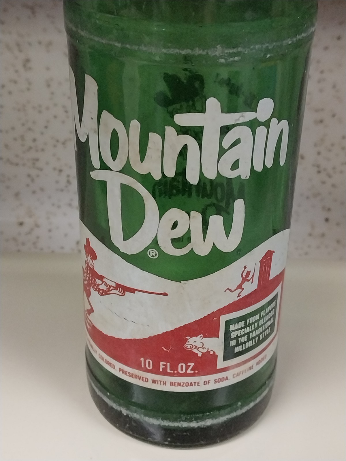 Vintage Mt. Dew Bottle 10 Oz 1960's