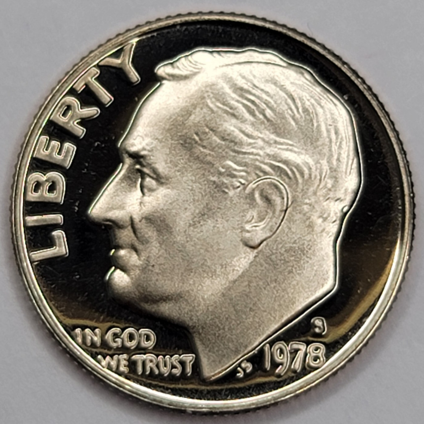 1978 S Gem Proof DCAM Roosevelt Dime - CN-Clad