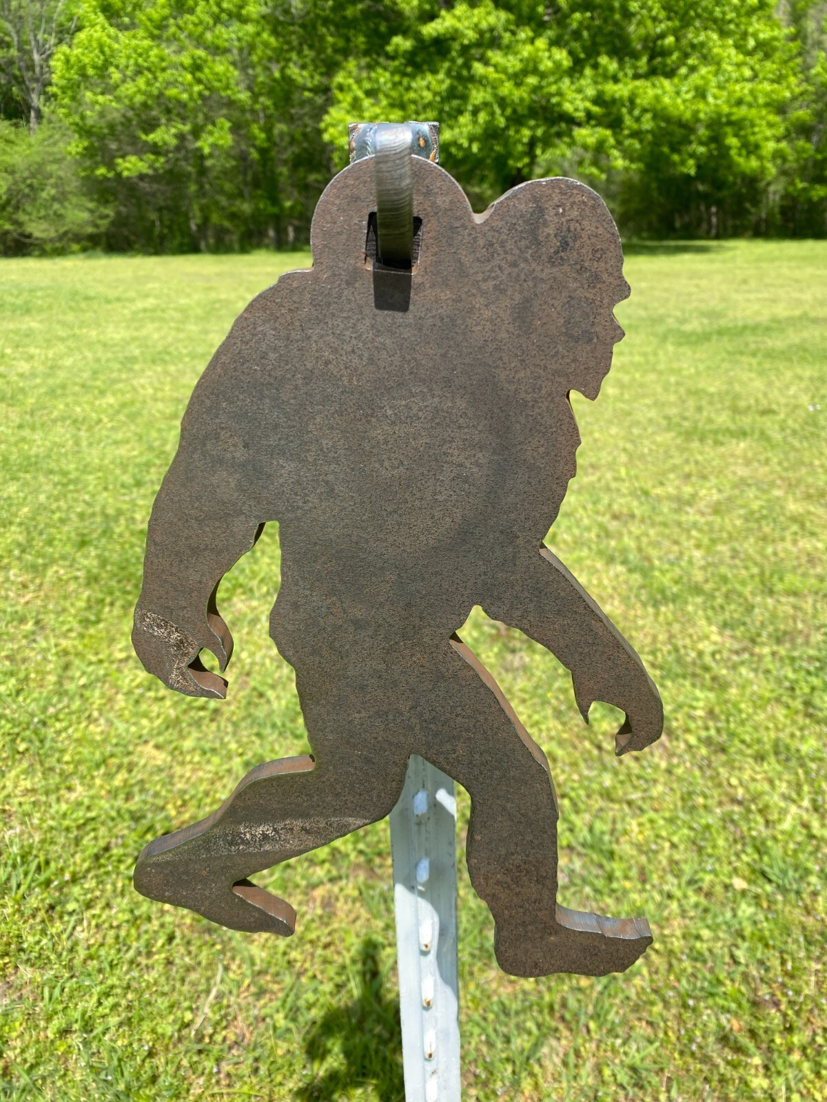 3/8” AR500 8”x12” Bigfoot Sasquatch Steel Shooting Range Target w/ T-Post Hook