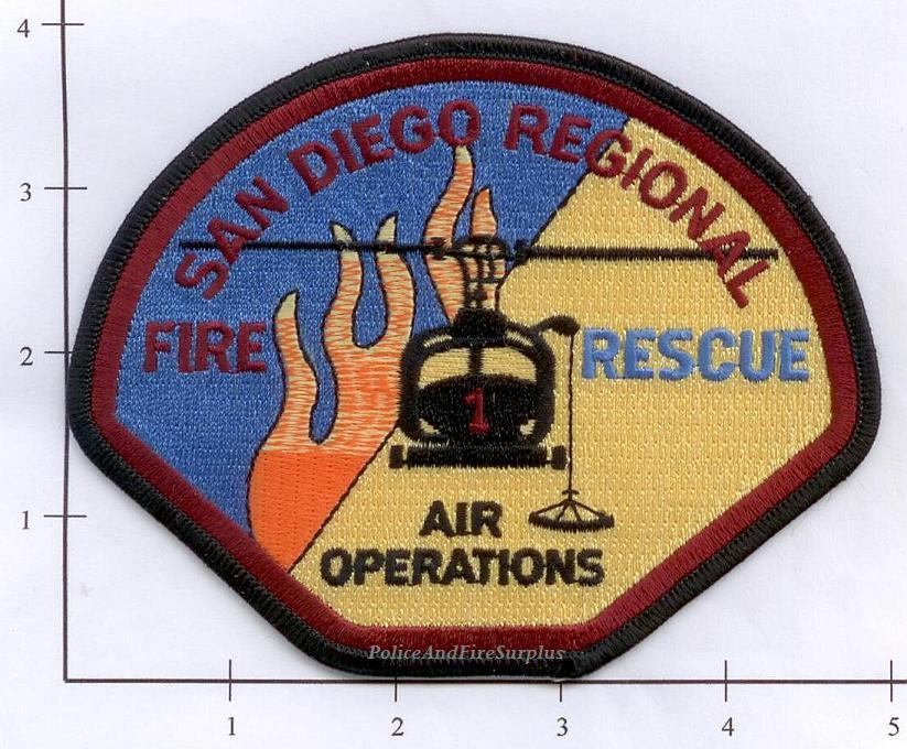California - San Diego Regional Fire Rescue Air Operations CA Fire Dept Patch