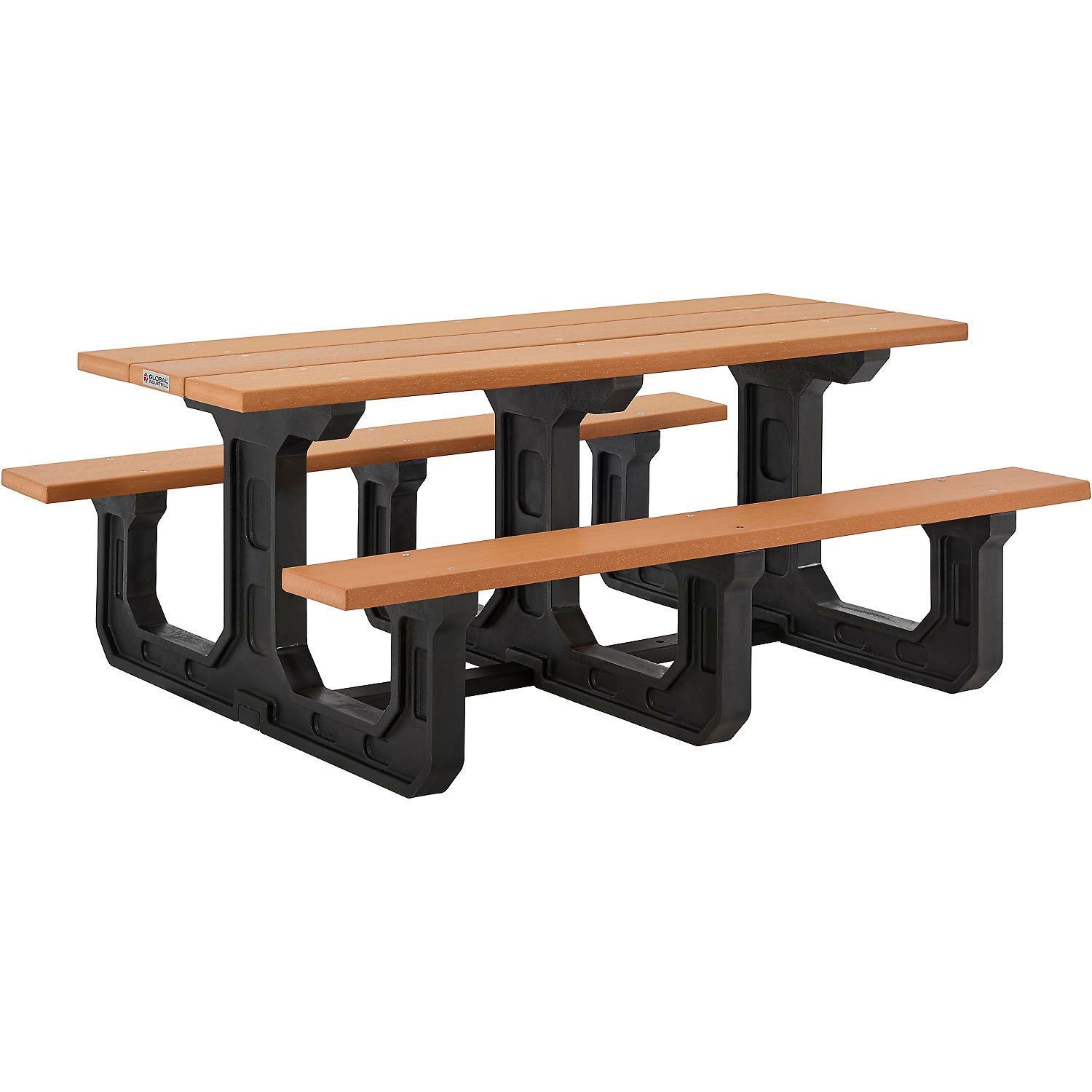 Global Industrial Outdoor 6' Rectangular Picnic Table Recycled Plastic with