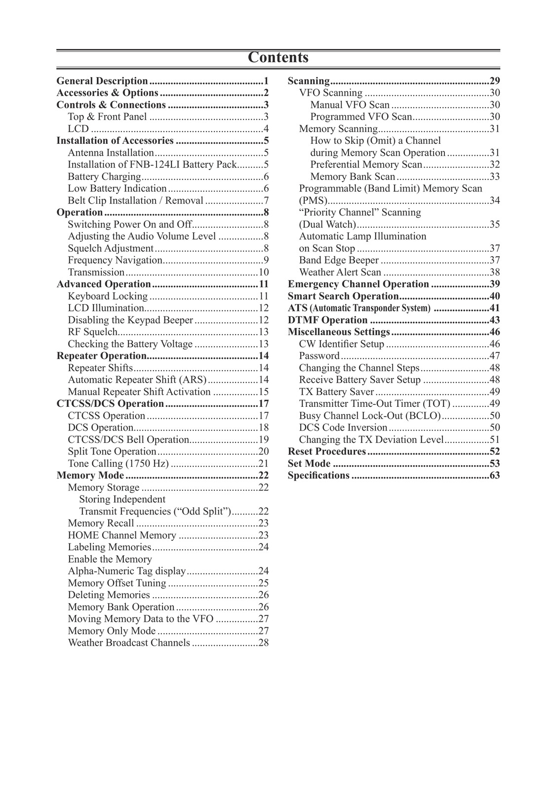 Yaesu FT-252 — Operating Manual Guide Documentation — 68 Pg — Half Size 5.5x8.5