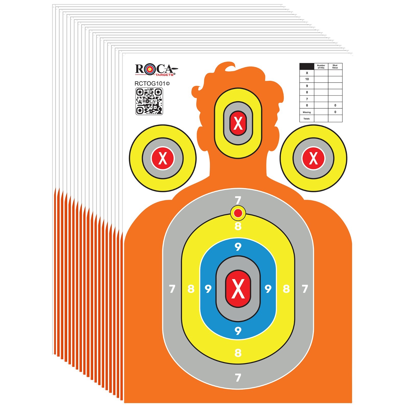 Target, Shooting Target, Targets for Pistol, for Range Life Size 23x34, 20 Pack