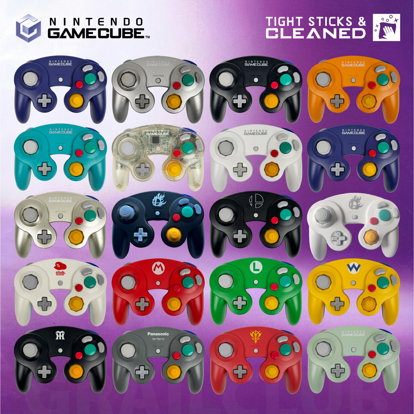 Official Nintendo GameCube Controller OEM DOL-003 Tested CLEANED Tight Stick Wii