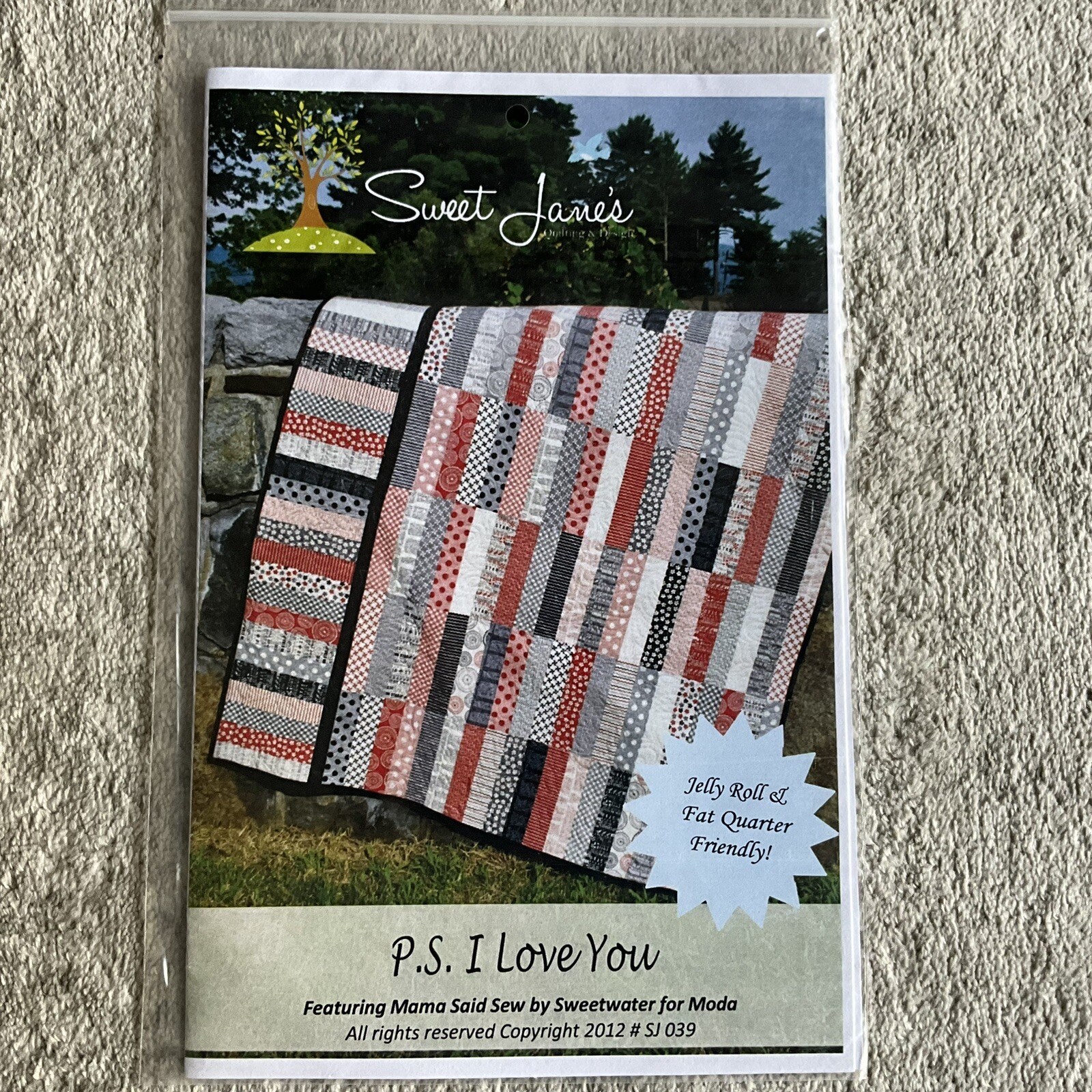Sweet Janes P.S I Love You Quilt Pattern New Uncut