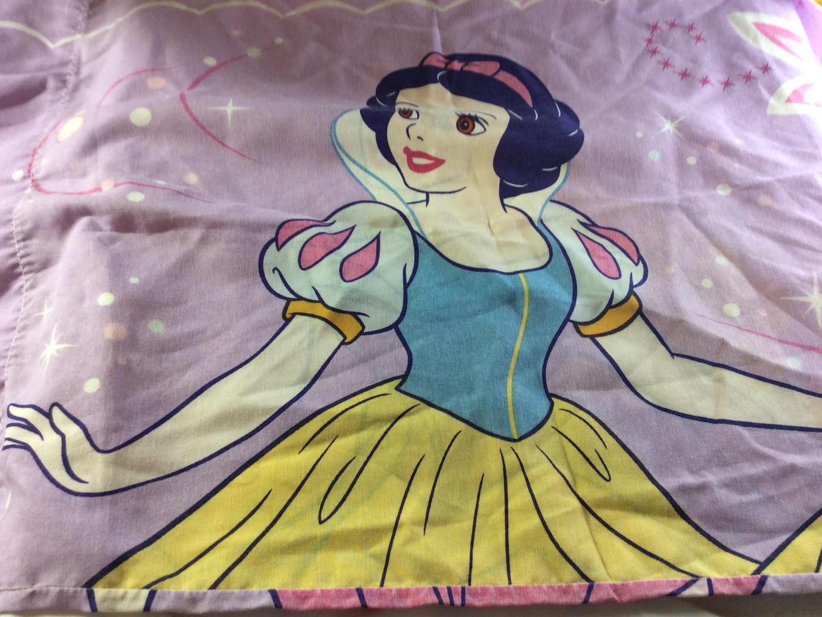 Disney Princess Snow White & Sleeping Beauty Pillowcase Vintage