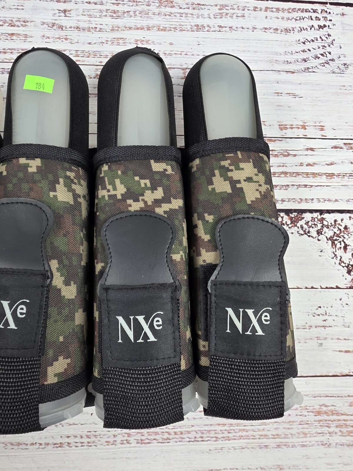 NXe Camoflage Harness Paintball Belt 4 Cannister Pouches With 4 Paintball Cans