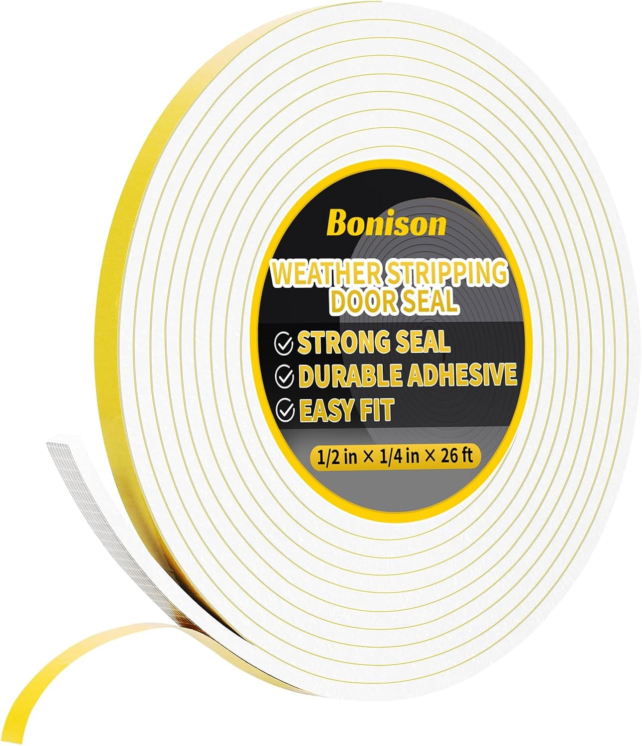 26Ft Weather Stripping Door Seal - 1/2" x 1/4" Door Seal Strip for Door Frame...