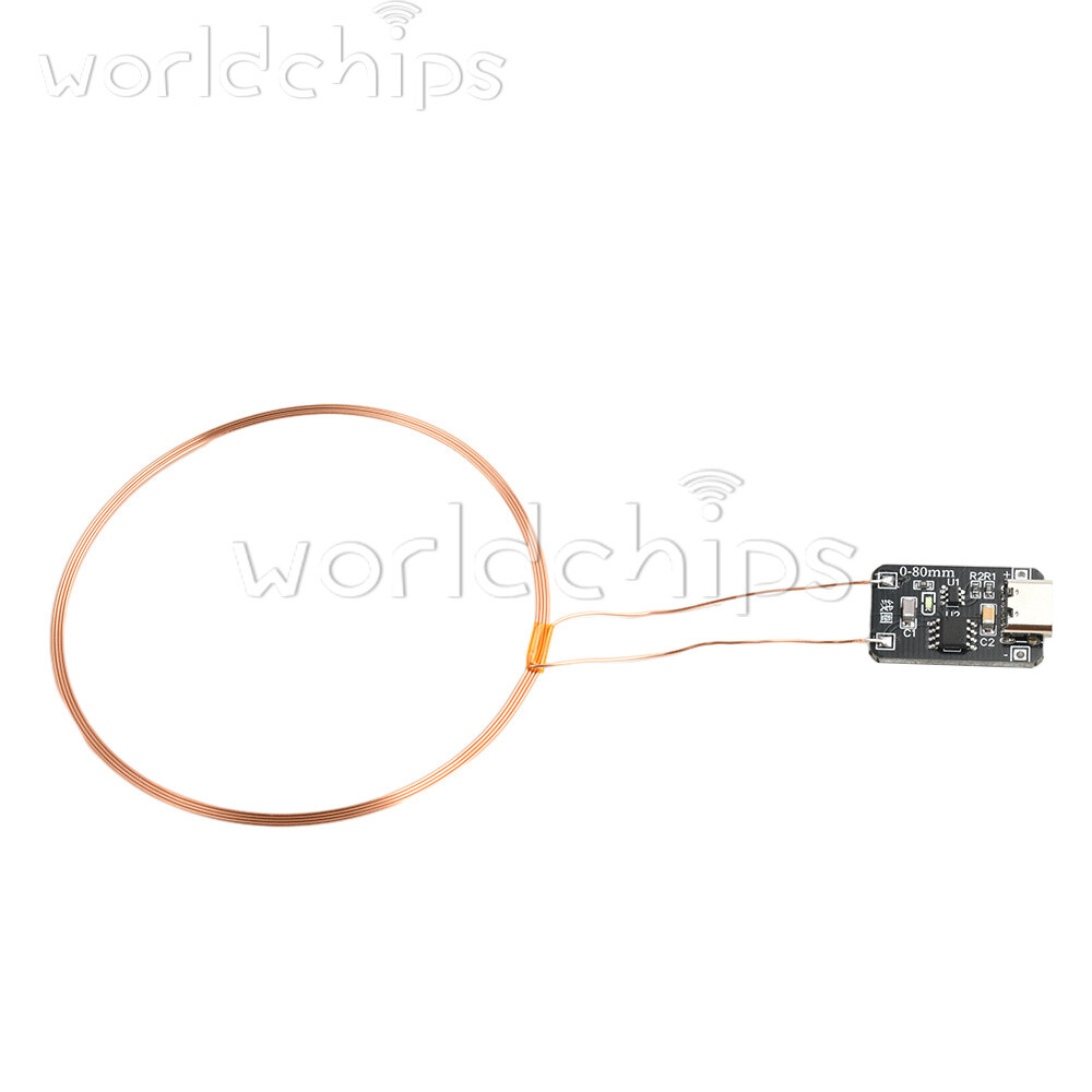 0~80mm Induction Wireless Power Supply Transmitter Coil Module + 5PCS Led Lamp