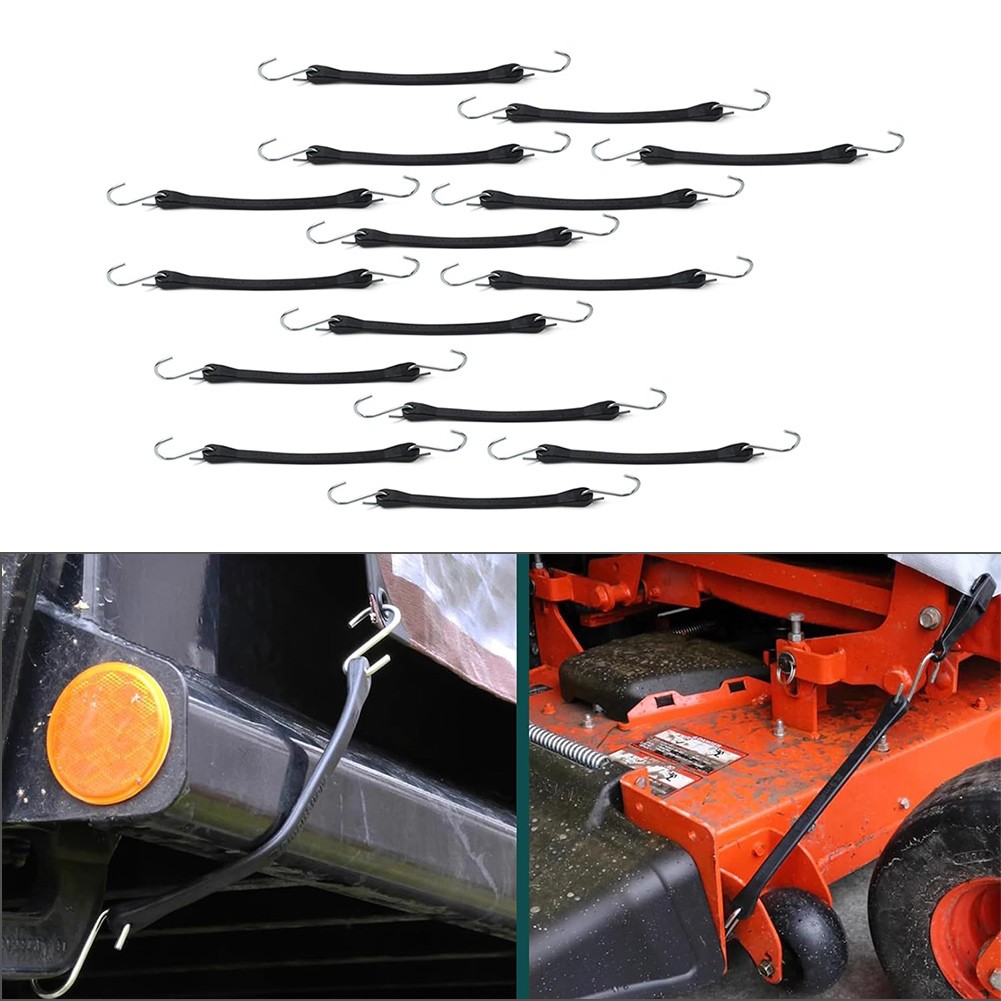 10" Heavy Duty Rubber Tarp Straps Tie Down Bungee Cords With Hooks  gz