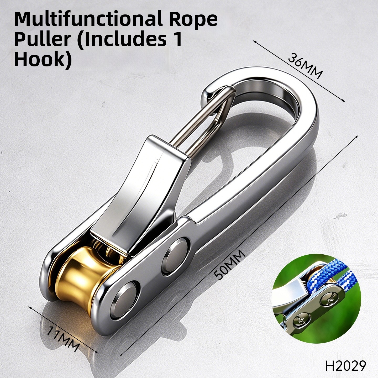 Rope Tightener for Camping Outdoor Gear Tents Cargo Boxes Furniture Legs