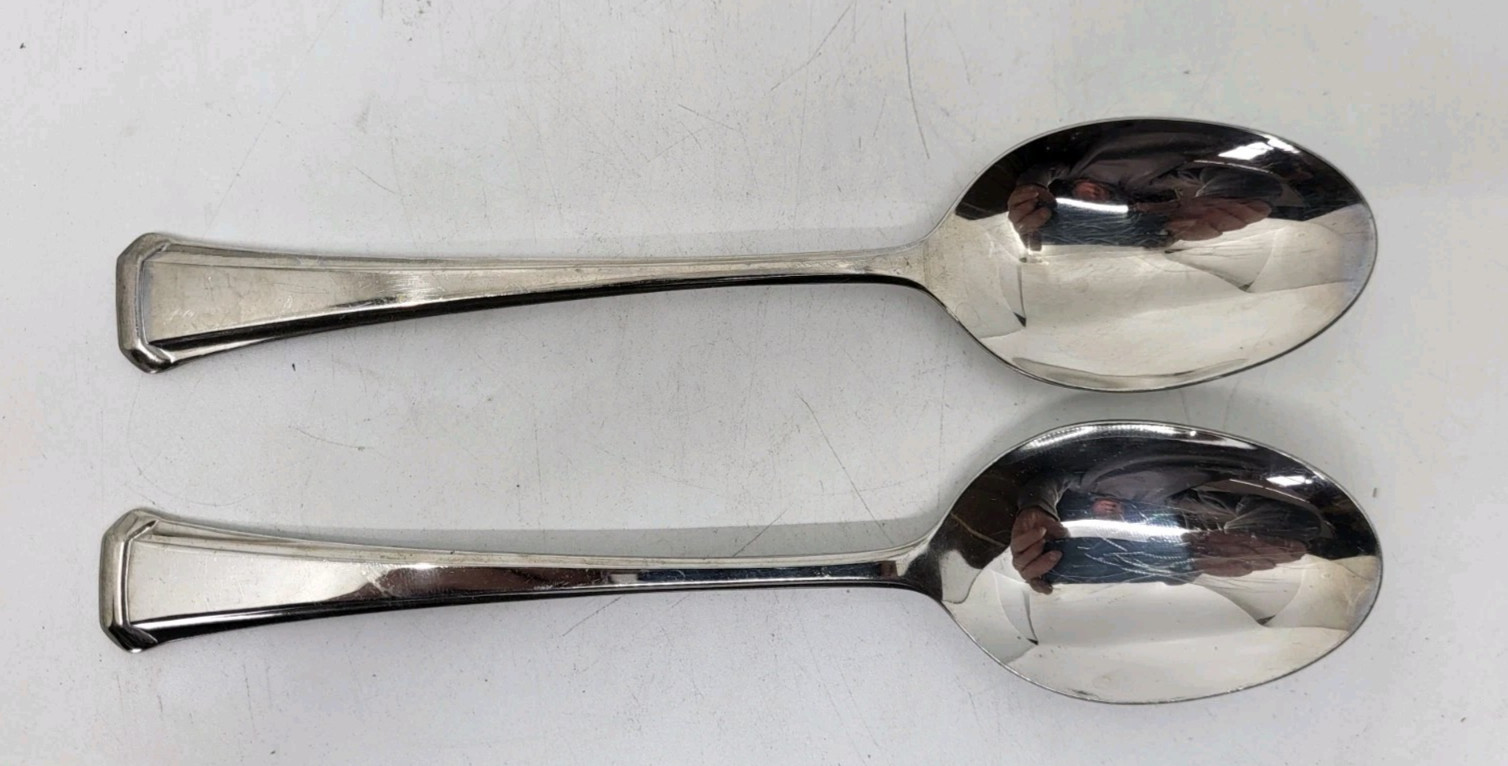 ONEIDA STAINLESS  MAESTRO / ST LEGER - 2 PLACE / OVAL SOUP SPOONS - 6 7/8"- 03G