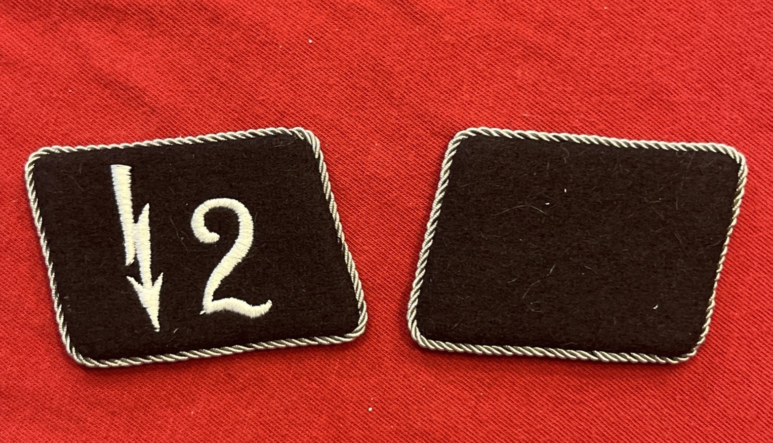 WW2 WWII German Stormtroopers Brownshirts Military collar tabs patches W RZM Tag