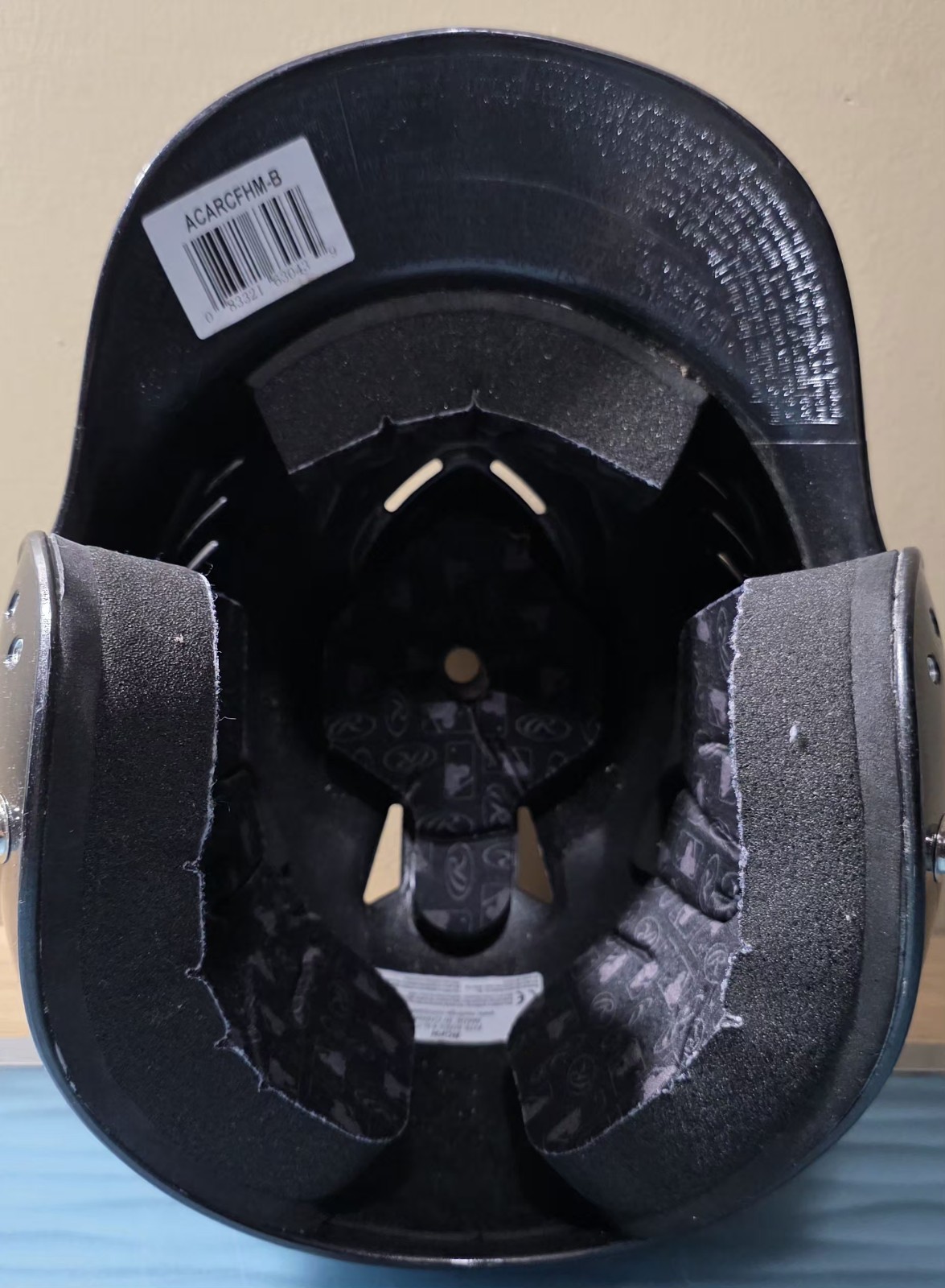 Rawlings One Size 6 1/2"-7 1/2" Black Baseball Helmet