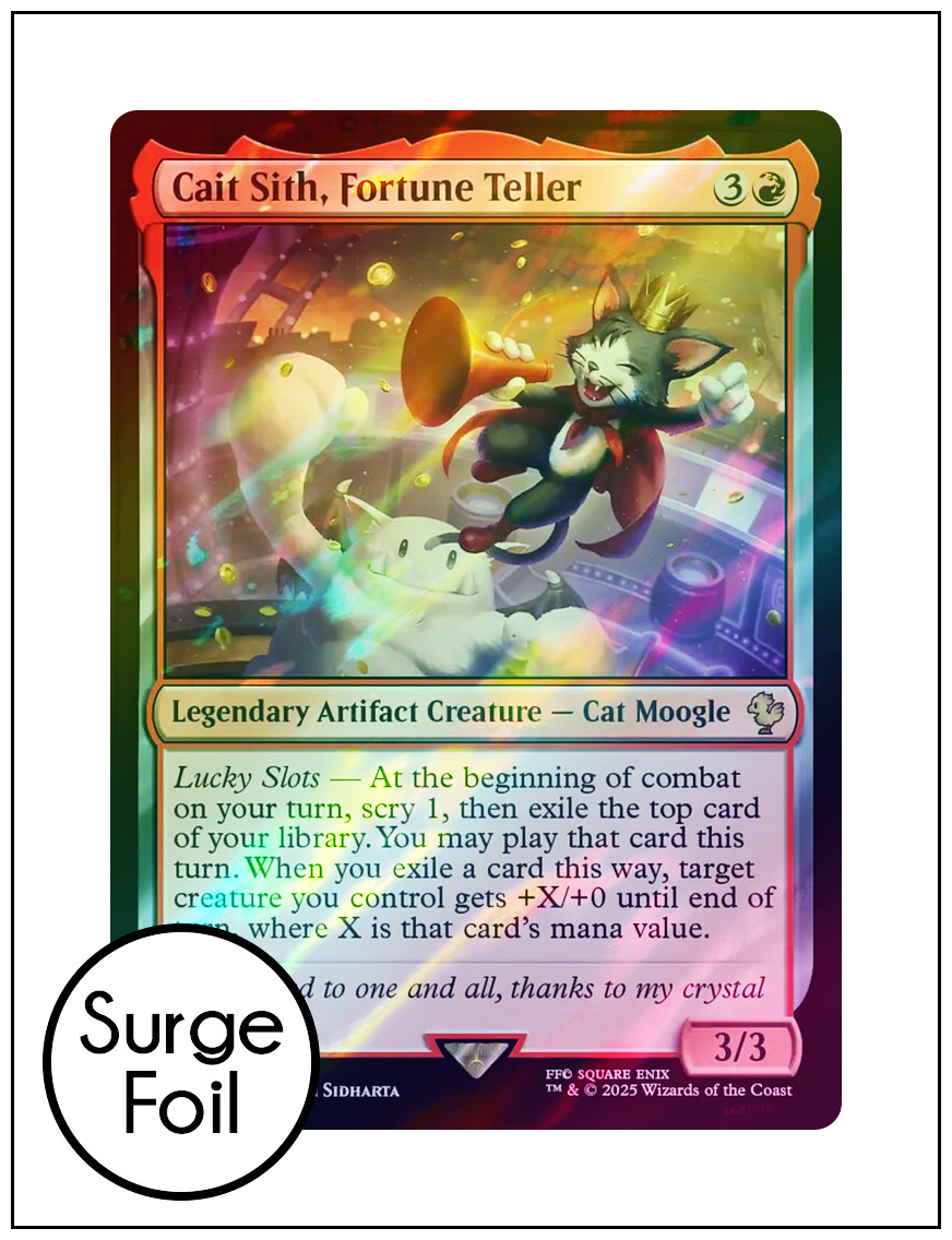 1x Cait Sith, Fortune Teller, Surge Foil, Final Fantasy, Magic MTG NM