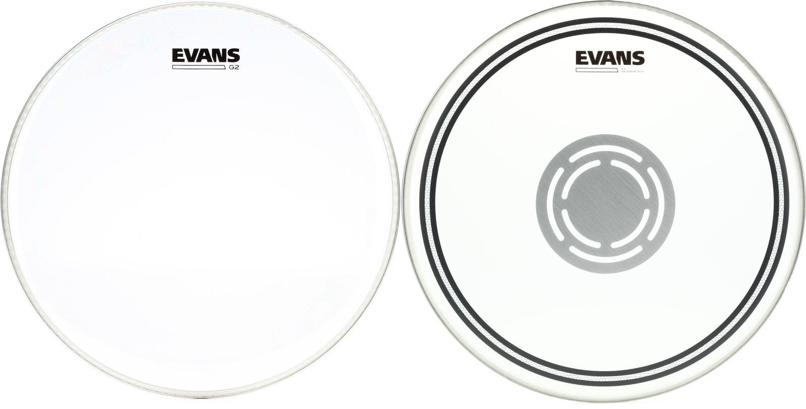 Evans EC Reverse Dot Snare Drumhead - 14 inches + Evans TT14G2 Value Bundle