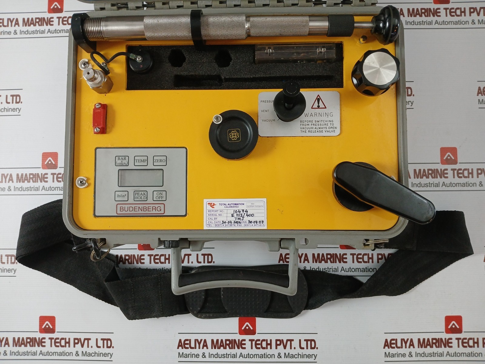 BUDENBERG E400 Digital Pneumatic Pressure Calibrator Kit 100 KPA (Incomplete)