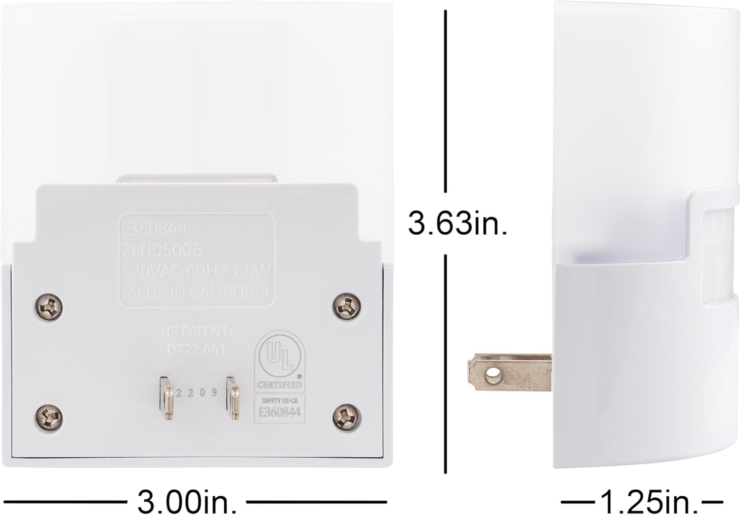 GE LED Motion Sensor Night Light, Plug into wall, 40 Lumens, Soft White, UL-Cert