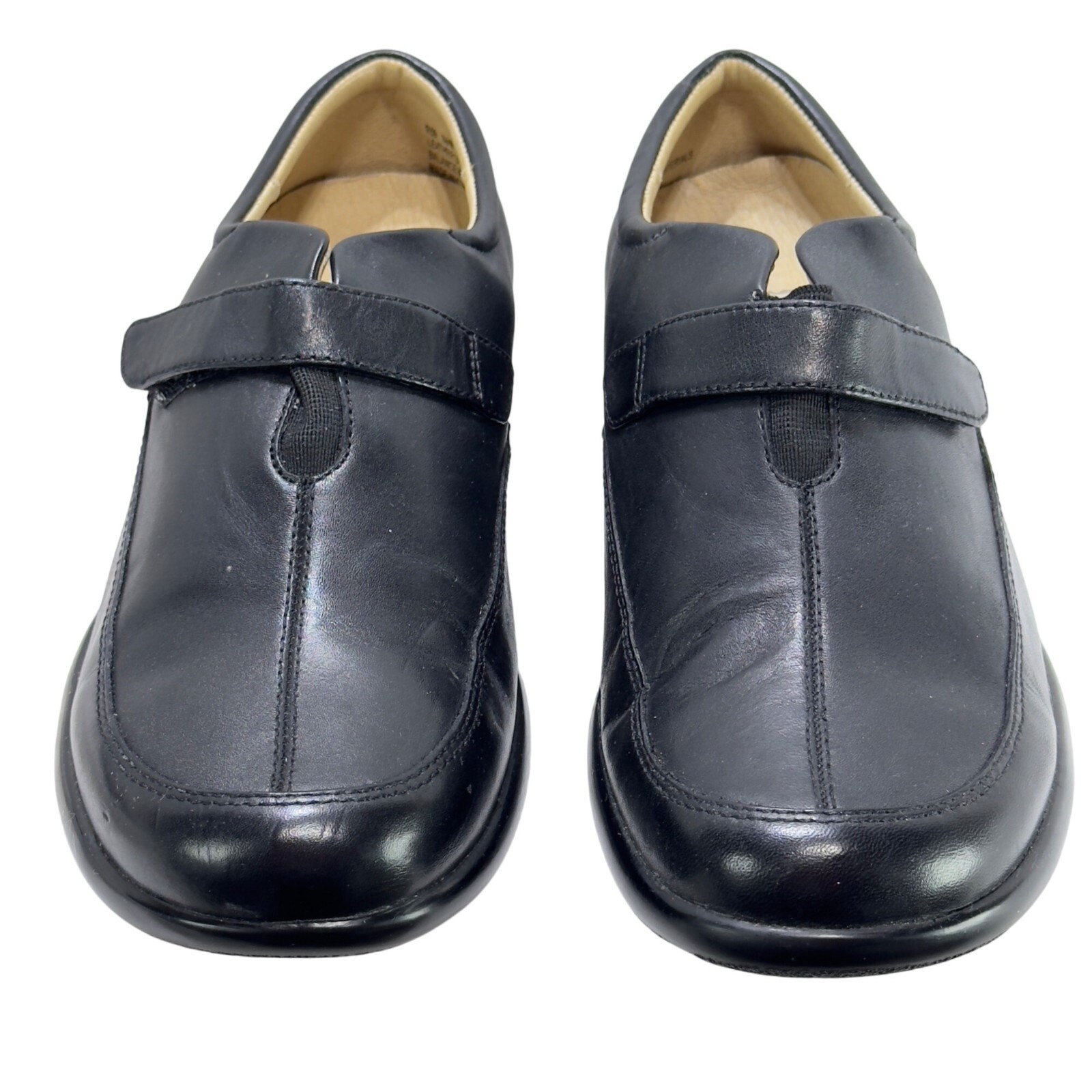 RELANO Black Leather loafer Comfort Shoes Orthopedic Women's Size 8.5M