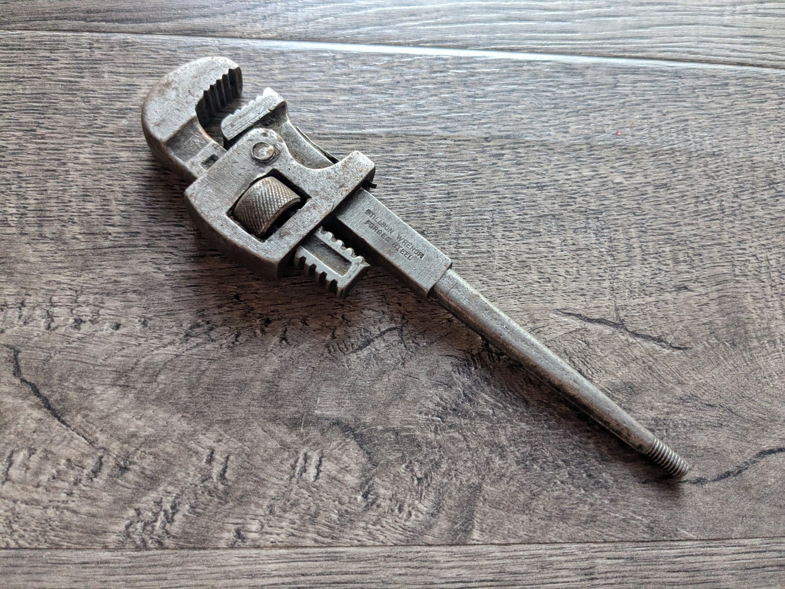 Vintage Stillson Walworth #8 Adjustable Pipe Monkey Wrench Made in the USA
