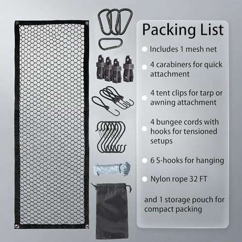 Camping Table Storage Net (43.3"x13.8") – Folding Table Under-Shelf Organizer