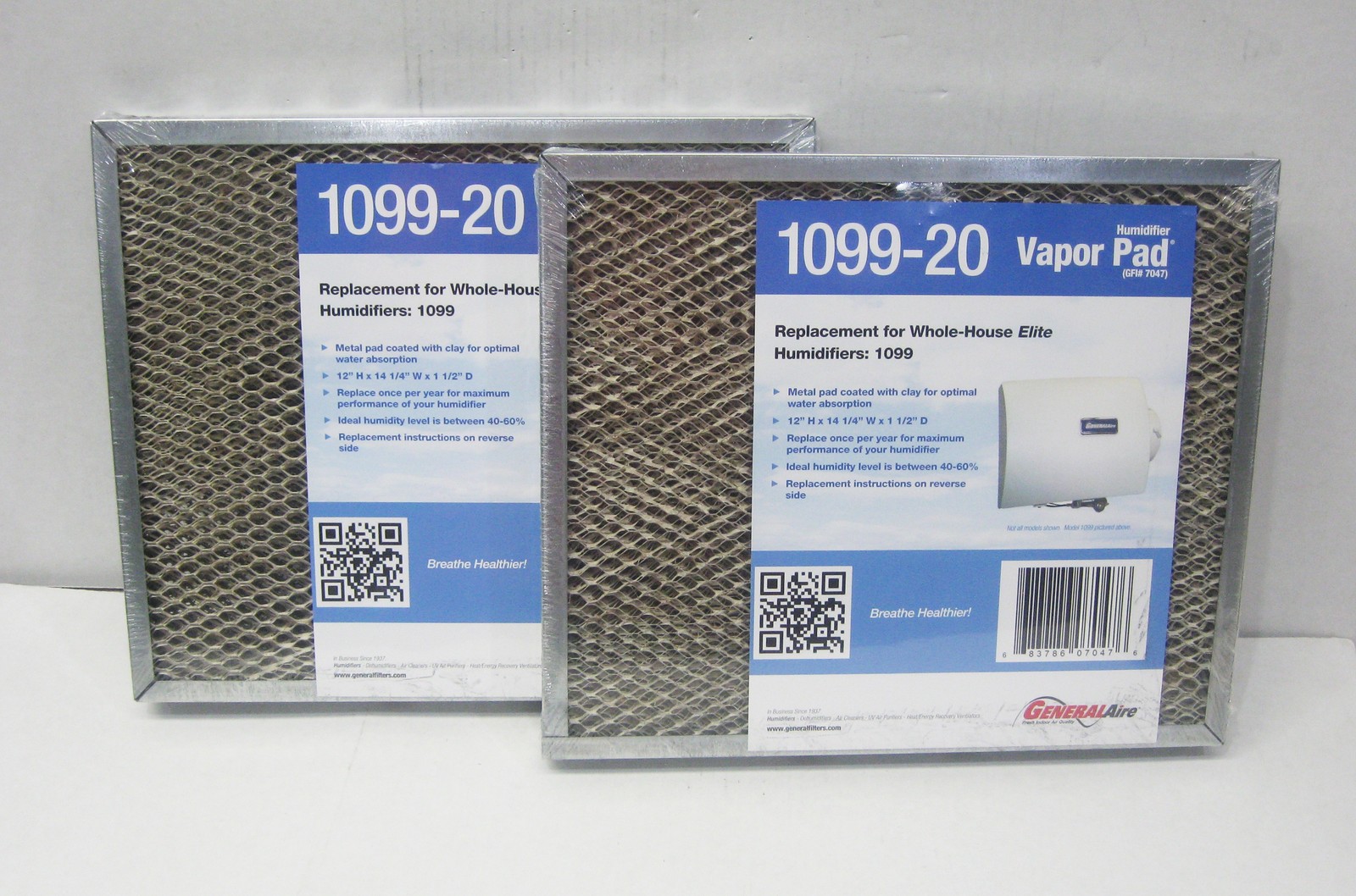 OEM GeneralAire 1099-20 2 PACK Water Pad Media Filter for 1099 Elite Humidifier