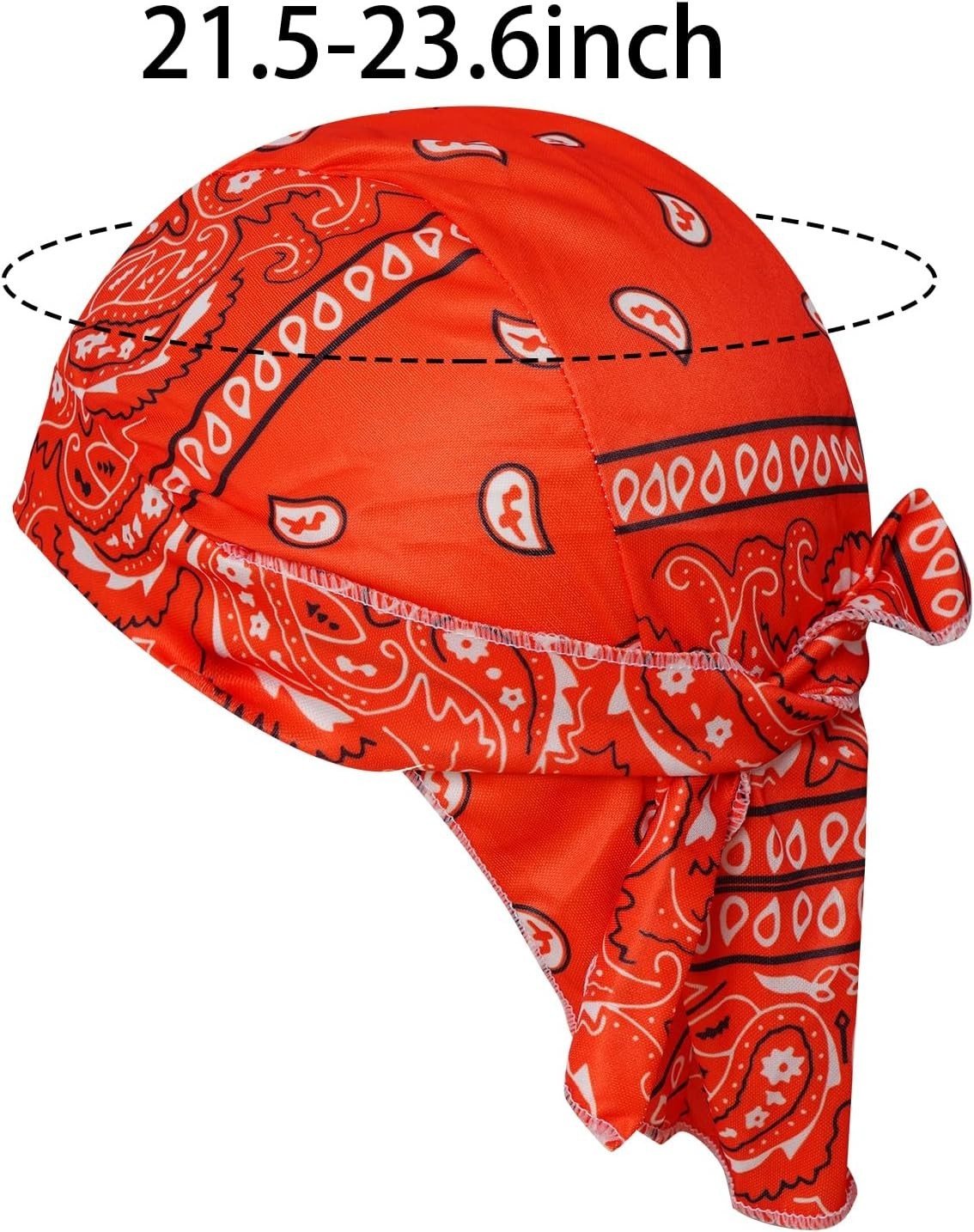 8 Pack Do Rag Skull Caps for Men Sweat Wicking Doo Rags Cooling Helmet Liner ...