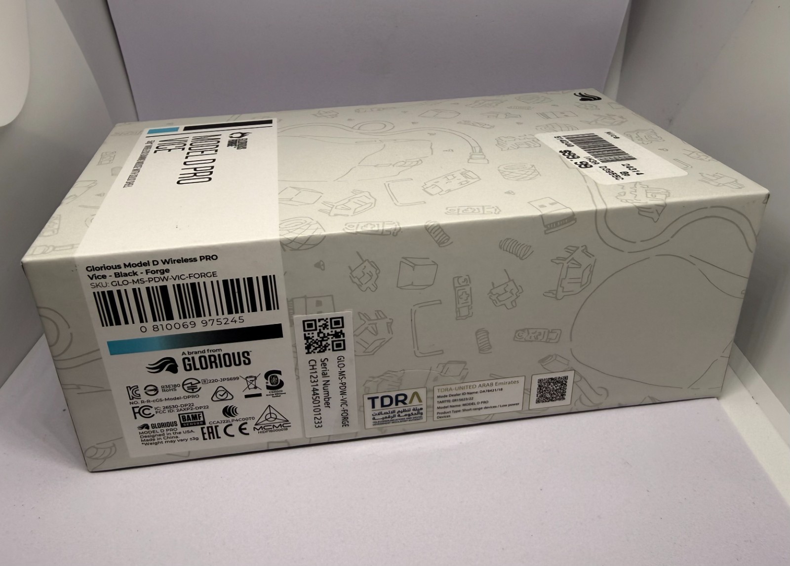 Glorious Forge Model D Pro Wireless Vice Brand New Sealed Black and Blue