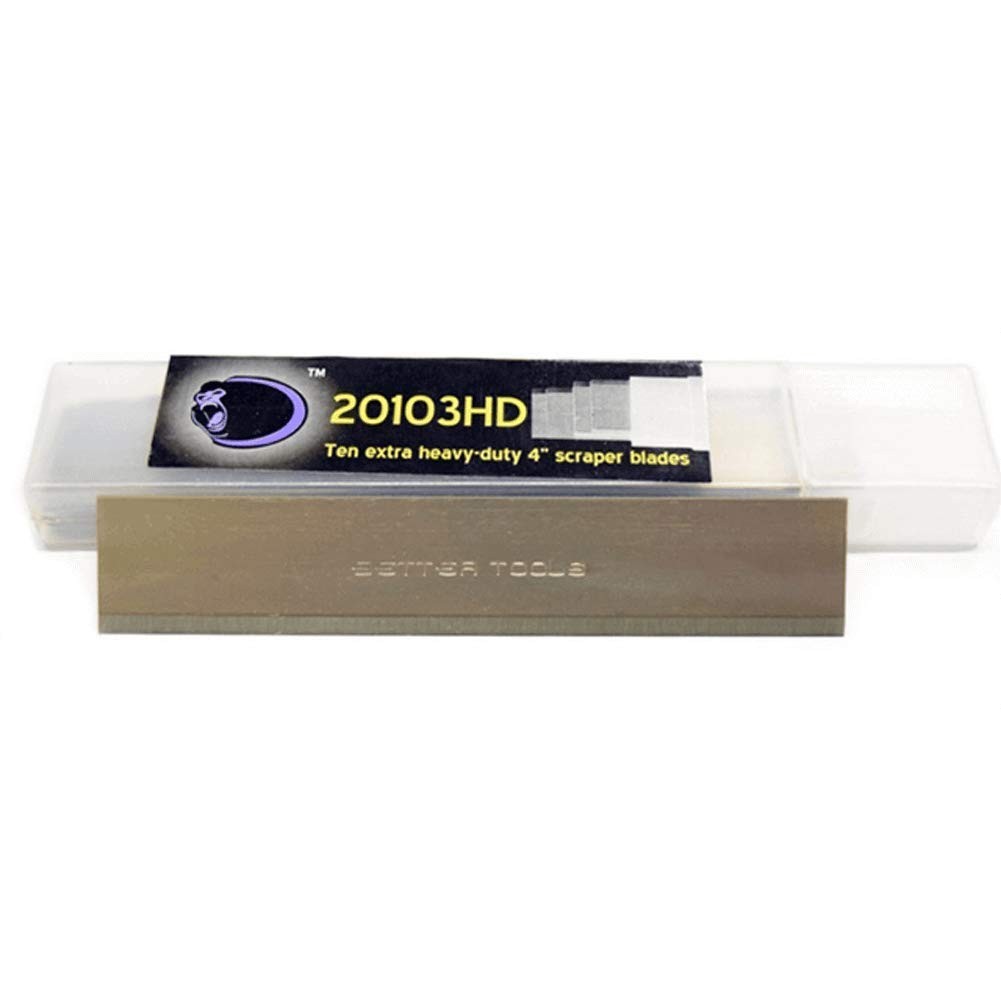 4" Extra Heavy Duty Scraper Blades - .036" thick - 50 blades/box - 10 blades/...