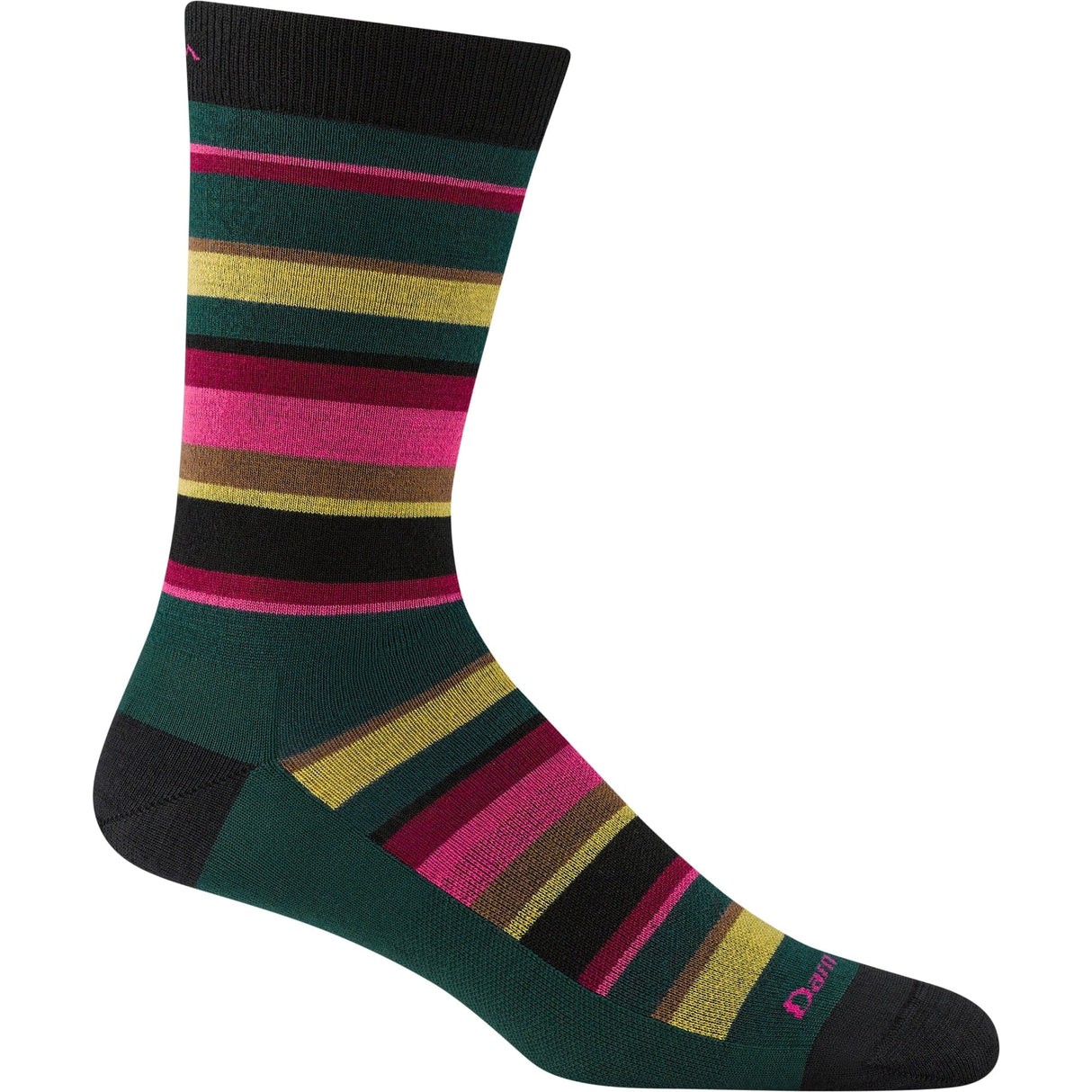 DARN TOUGH 6090 Pine Men's Druid Crew Lightweight Lifestyle Socks Stripes USA