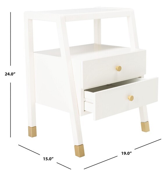 Safavieh COVE 2 DRW 1 SHLF ACCENT TABLE, Reduced Price 2172729478 ACC6602B