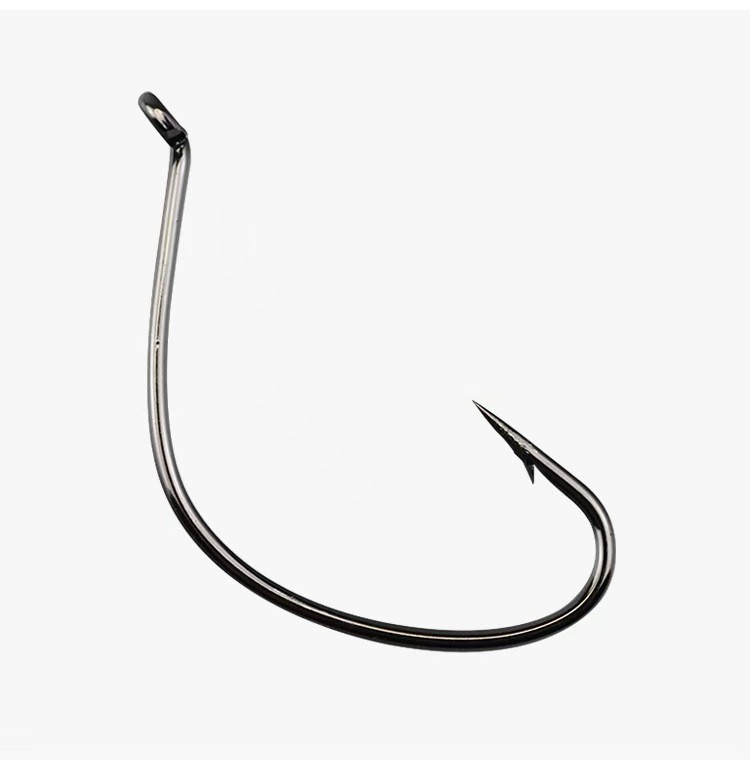 100X Fishing Hooks Wide Gap Worm Hooks Soft Plastic Bait Hooks Bass Bream Trout