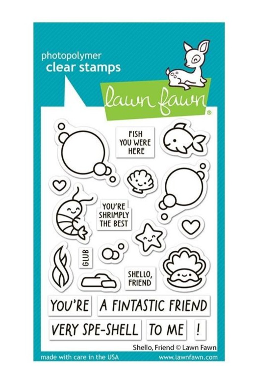 Lawn Fawn Clear Stamp Set Shello, Friend