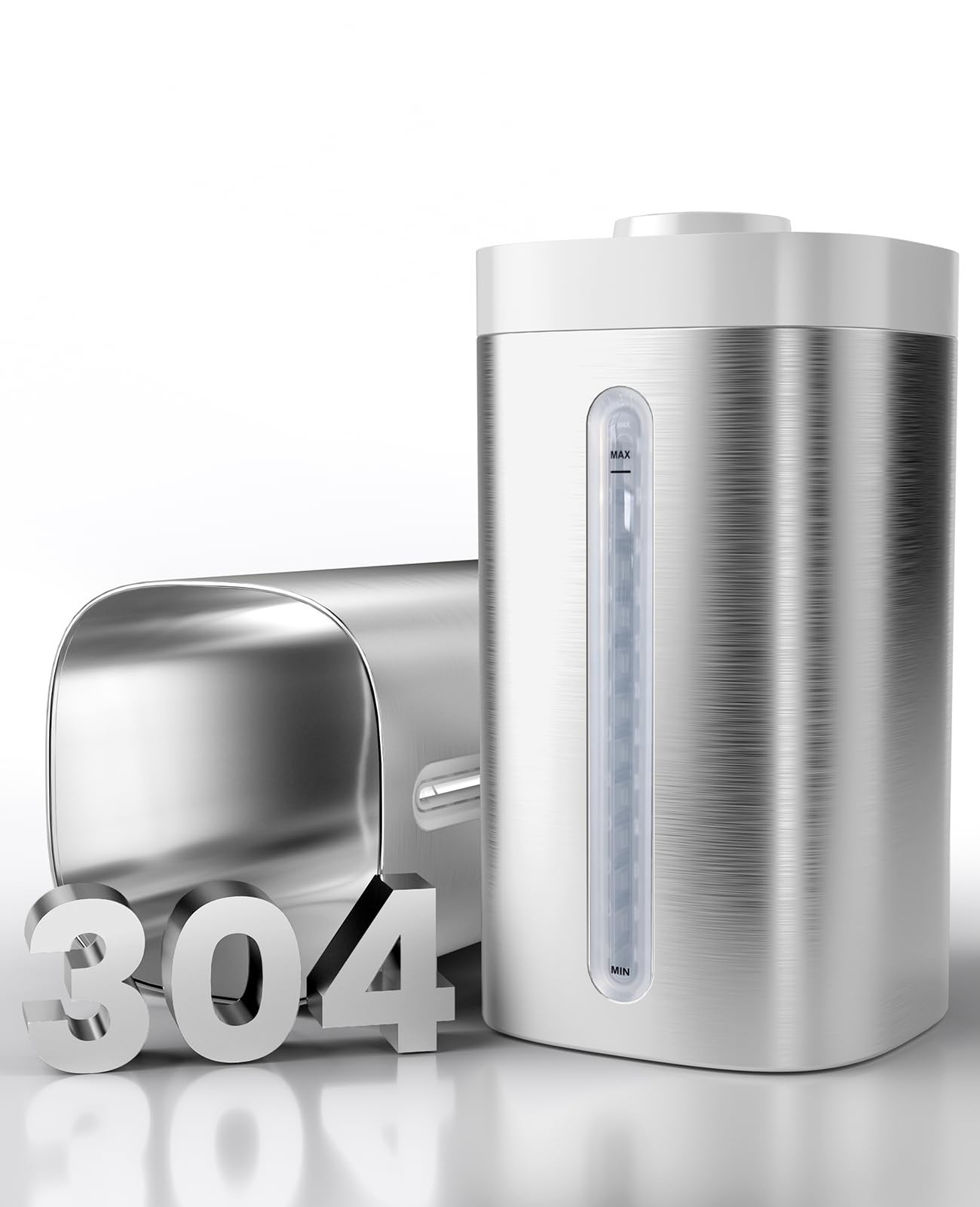 Jack & Rose Stainless Steel Humidifier, Easy Clean, Dishwasher Safe, Cool Mist
