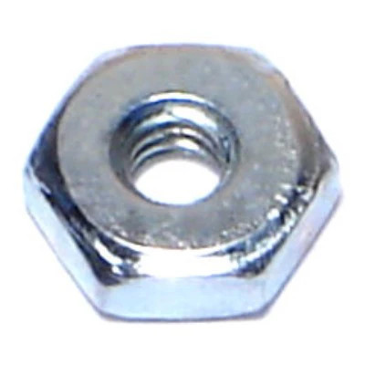 #5-40 Zinc Plated Grade 2 Hex Machine Screw Nuts (100 pcs)