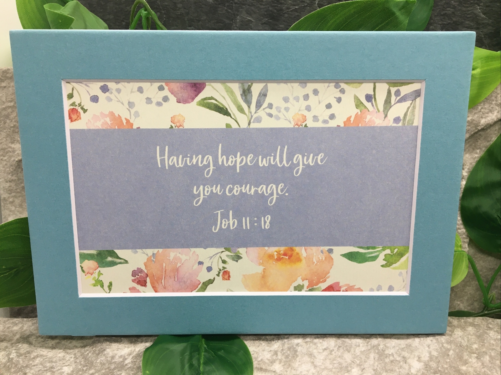 New Handmade 5x7 (Matted 4x6) Religious Scripture Inspirational Free Ship 406