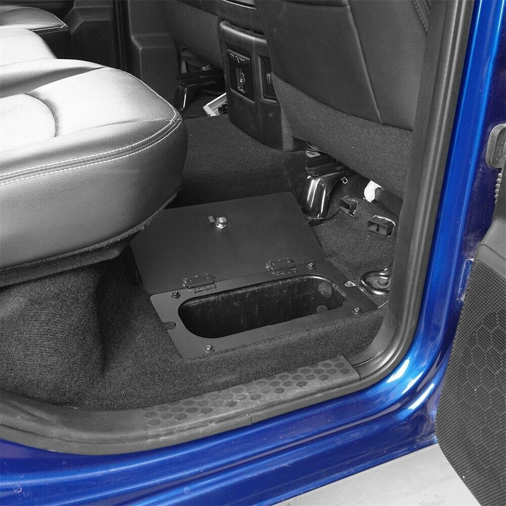 2PCS Second Row Side Steel Storage Bin Lockable for 2009-2018 Ram 1500 2500 3500