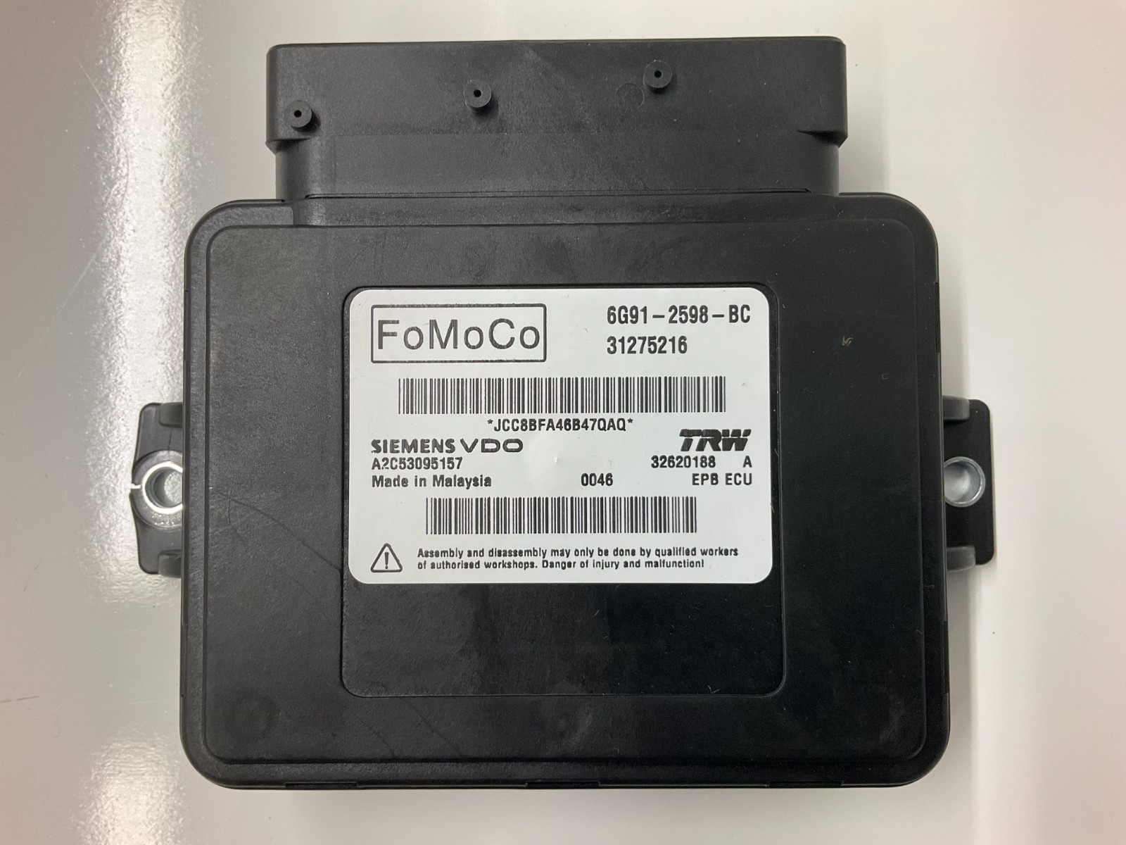 08 Volvo V70 S80 Electric Parking Brake Module 31275216 6G91-2598-BC