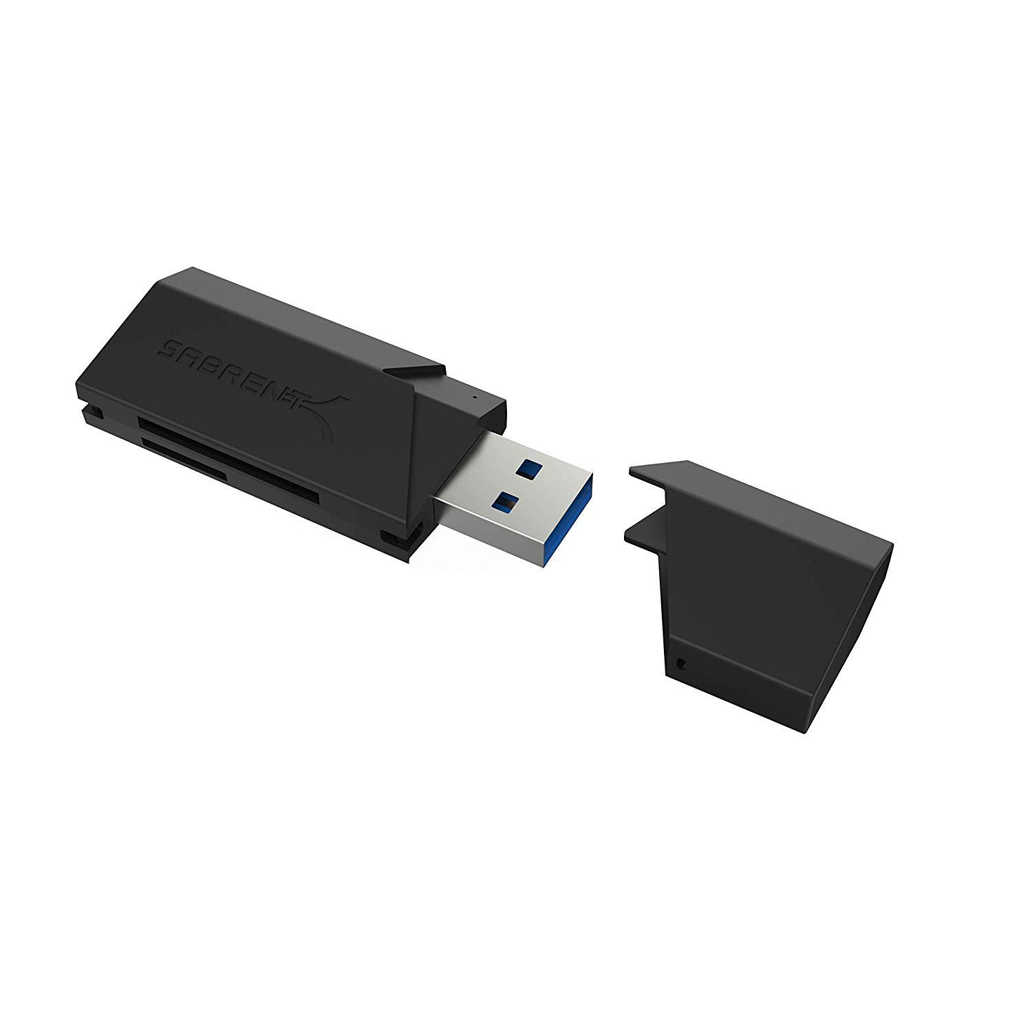 SABRENT SuperSpeed 2 Slot USB 3.0 Flash Reader, Black