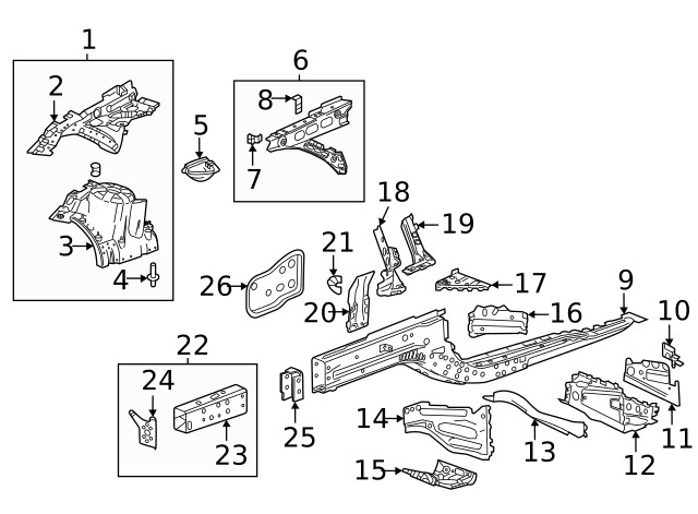 Genuine GM Driver Side Front Compartment Outer Side Rail Extension 84660959