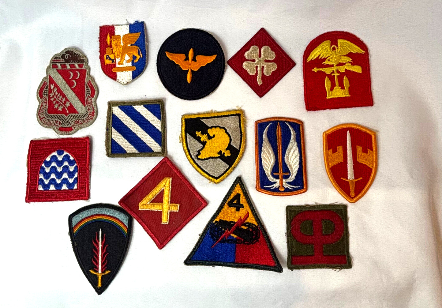 WW2 Patch Lot US Army Aviation Naval Amphibious Marine Artillery Armored Cadets