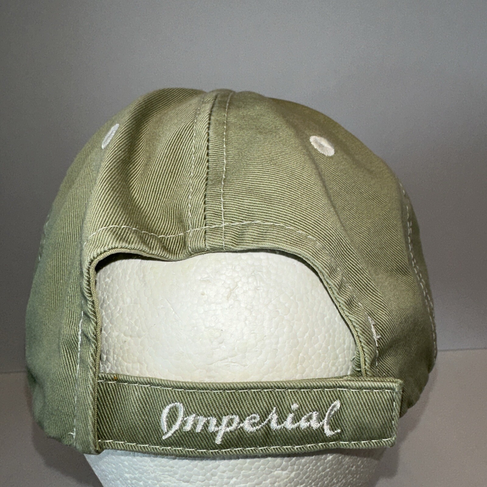 Tony Butler Golf Course Green with White Hat Cap Hook Loop Cotton Imperial