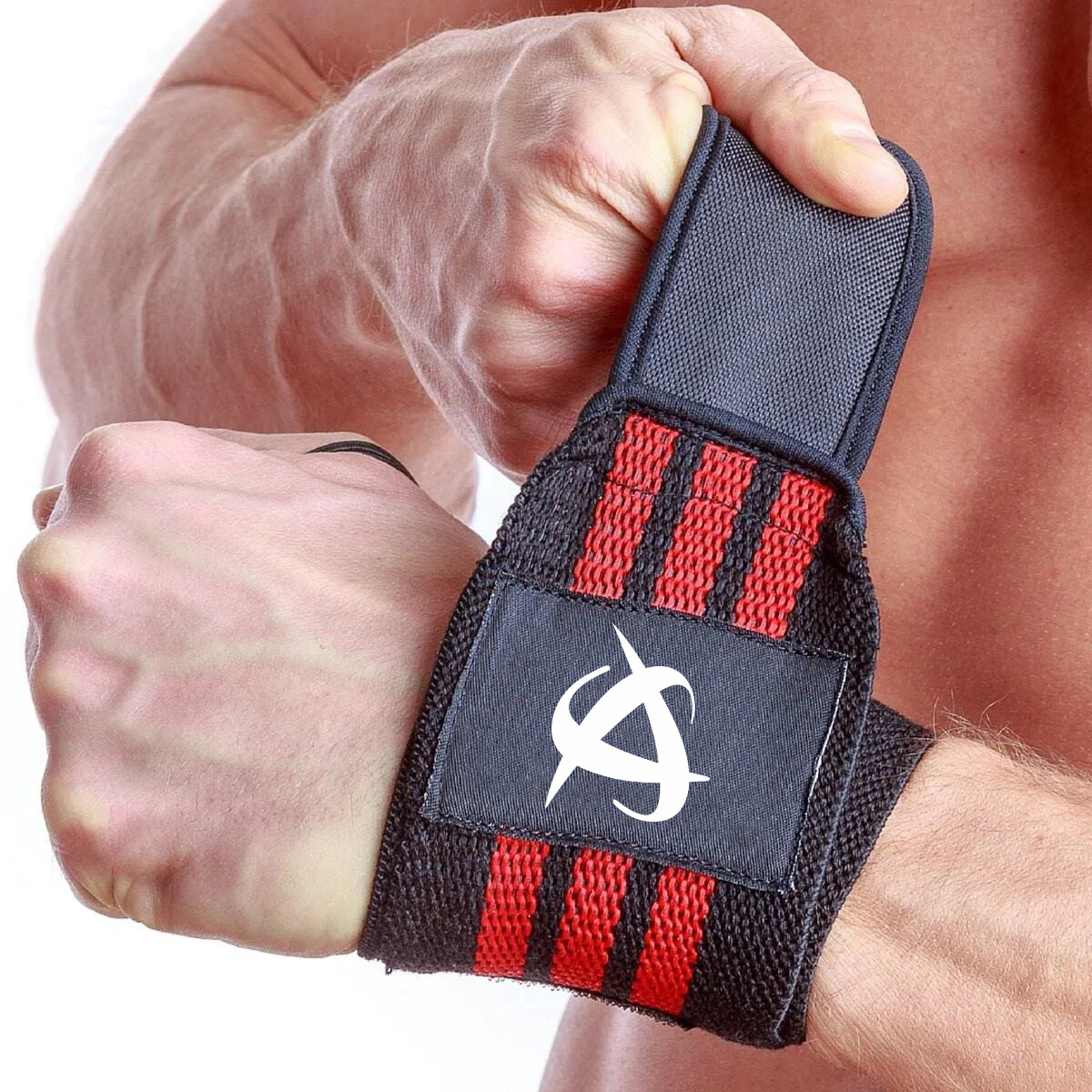 Wrist Wraps Weight lifting Gym Straps Support Strength Elasticated Hand Bandage
