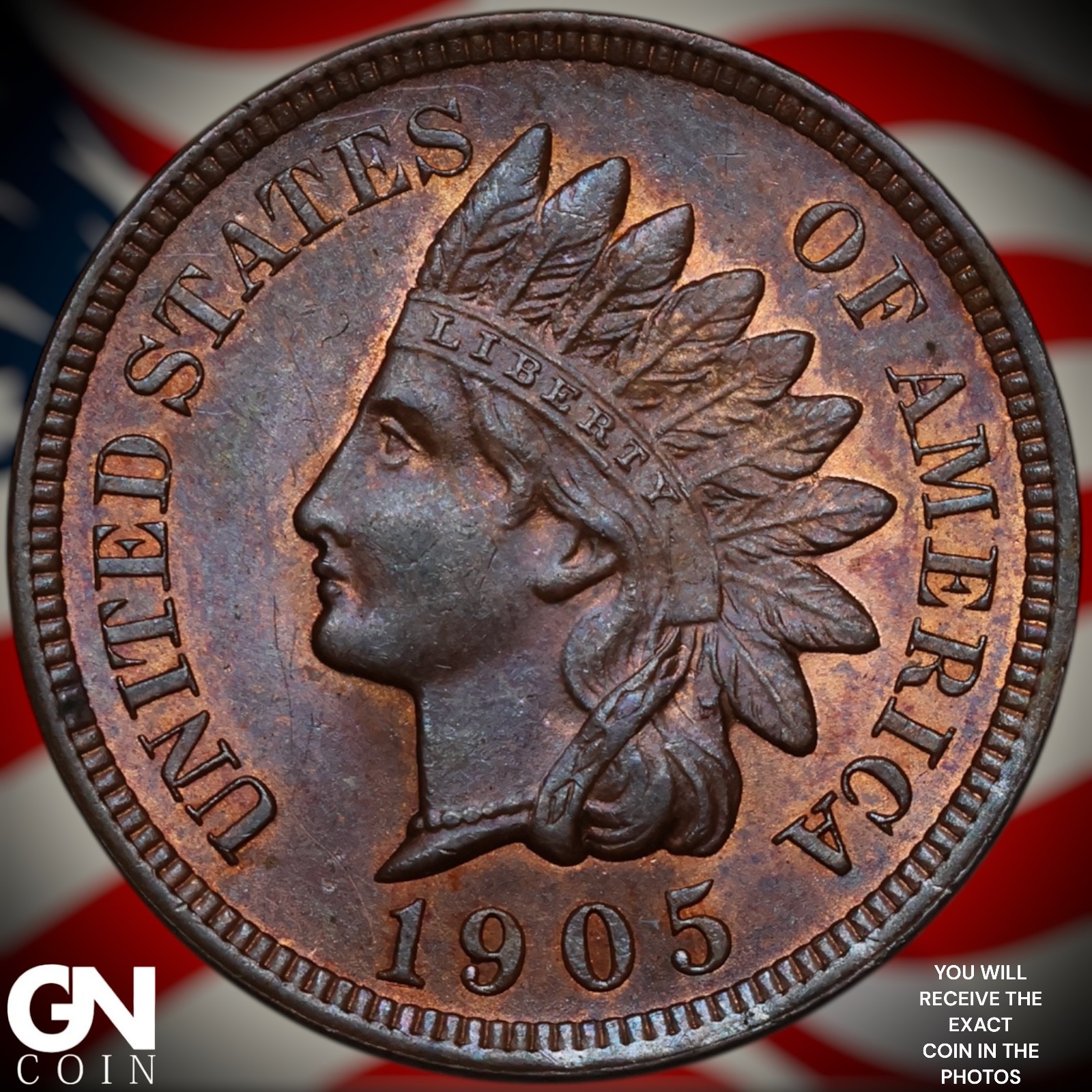 1905 Indian Head Cent Penny A0388